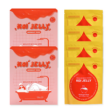 젤리 입욕제 슬라임 목욕놀이 커플 입욕젤 호캉스-코이젤리 1BOX ( ), 미드나잇로즈(레드), 2개, 200g
