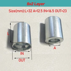 홀딩 타입 슬리브 없는 유압 페룰 조인트 쉘 철사 호스 스퀴즈 튜브 6 -32mm, 12 8x2 2pcs, 01 기타