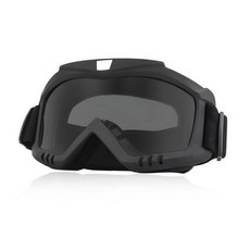 MUQIDA 더트 바이크 고글 안개 렌즈가 있는 방진 방풍 헬멧 스키 고글 와이드 비전 UV 보호 안전 안경 (그레이), 회색