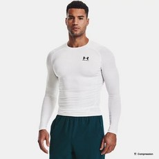 [백화점 정품] 언더아머 Under Armour 남성 히트기어 아머 컴프레션 긴팔 티셔츠 1361524 100