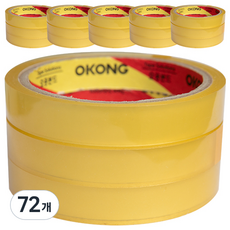 오공 OPP 물레방아 리필용 중포장 문구테이프 16mm x 25m, 투명, 72개