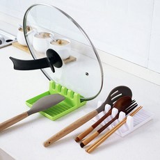 멀티 조리 도구 받침 키친툴 트레이 받침대 거치대, 그린, 1개