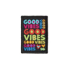 DIME BAGS 교체 가능한 패치 | 백팩 모자 재킷 및 다임 백 커스터마이징을 위한 후크 앤 루프 롤러 스케이트 173397, Good Vibes