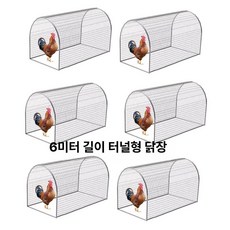 야외 닭장 철조망 활주로 조류 트랙 오리농장 양계장, 1개, 6m 터널 닭장+스위치문