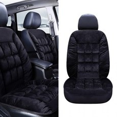 겨울 카시트 패딩 시트커버 차량방석 극세사 리무진 보온 운전석 카바, 마일드 블랙, 1개
