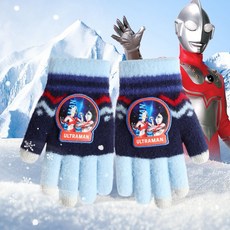 現貨手套兒童冰雪奇緣露趾五指奧特曼手套超人力霸王手套賽羅手套保暖手套