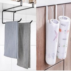 건shop디자인 2구 다용도 씽크대 홀더후크 키친타올홀더, 화이트