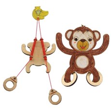 초등실험 마찰력 줄타는 원숭이 원목키트 5인 과학체험교실 과학실습 경사면 과학실험