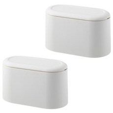 1+1 원터치 미니 휴지통 책상휴지통, 화이트(1+1)