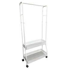 拜爾家居全鐵製雙層衣帽架 台灣製造, 消光白