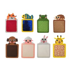 HAIMINGJUN 8x 감각 매트 교육 만화 촉각 감각 장난감 동물 테마 어린이용 감각 벽 패널 감각실 장비, 합성펠트, 다색