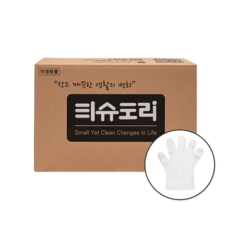 티슈도리 손목긴 위생장갑 500매, 2개