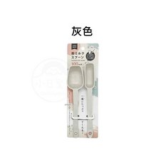 YAMADA【可煮沸消毒】日本量匙 長柄湯匙 精準量取 安全衛生, 1個, 灰色 奶粉湯匙