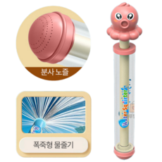 하루템 성인용 문어모양 스프링쿨러 분수 물총 워터건 물폭죽 워터샷, 핑크