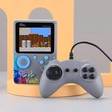 TECTINTER 미니 휴대용 비디오 게임 콘솔 레트로 TV 휴대용 게임 플레이어 내장 500 게임 LCD 화면 AV 출력 지지대 2 플레이, [07] Gray with Gamepad, Gray with Gamepad