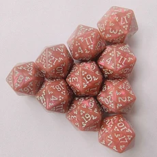 10pcs D20 주사위 세트 아크릴 다면체 양면 테이블 보드 게임 RPG DND 수학 교육 디지털 번호, 02 E