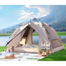 클래식 텐트 야외 캠핑 휴대용 접이식 자동 비닐 캠핑, 상세페이지 참고, UV 차단짙은 블루