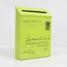 創意鐵皮信箱 防雨防曬 掛牆信箱, 綠色小字, 1個