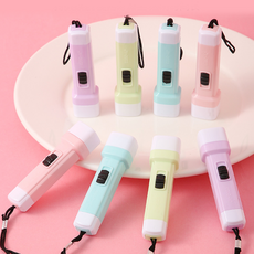 迷你糖果色手電筒 可愛造型輕巧便攜手電筒 多色可選手電筒, 1個