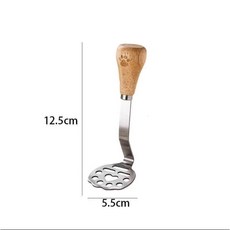 可立小熊壓泥器 食物壓碎器 鷄蛋碾壓器 430不銹鋼 食品級 土豆泥搗碎器 搗泥器 薯泥器, 1個, 可愛小熊壓泥器【可站立】1把