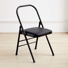접이식 요가 의자 초보 티칭, 25mm 튜브 두꺼워진 1.5mm 블랙, 1개