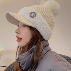 겨울골프모자 여성방울캡 니트햇