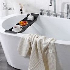 모던블랙 욕조 욕실 반식욕 테이블 트레이 거치대, 단품, 1개