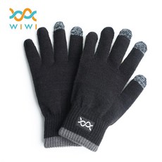 遠紅外線溫灸發熱觸控手套 (三色 中性F) 0.81遠紅外線 迅速升溫 保暖手套 紡織所認證 台灣製造, 1個, 經典黑