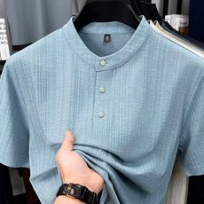 polo衫男冰絲涼感圓領Polo領短袖上衣透氣速乾工作衫男士商務休閒上衣吸濕排汗男裝衣服運動寬鬆彈力口袋涼感短袖T恤