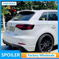 아우디 A3 14-20 스포일러 ABS 무도색 후면 루프 바디 키트 호환, 미도색ed