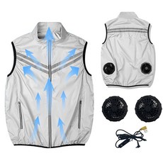 [KC인증] 선풍기 옷 선풍기 조끼 여름 쿨링 아이스 쿨 조끼 아이스 냉방 KTF-8