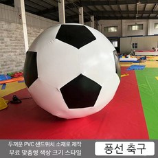 대형 풍선 볼링 눈 썰매 야외게임 야유회 단합회, L. 직경1. 1m팽창식축구공