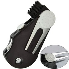果嶺叉 四合一多功能工具 便捷球杆刷帶馬克計分器, 1個, 高爾夫果嶺叉 四合一多功能高, 果嶺叉,球杆刷,馬克計分器