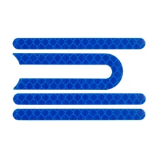 E-스쿠터 다양한 반사 스티커 휠 커버 리플렉터 허브 캡 보호 쉘 샤오미 미 1S 프로 2 M365 내구성 부품, 18 blue stickers