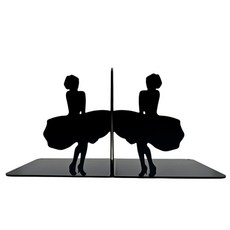 감성오브제 북엔드 철제 책지지대 마릴린먼로, BLACK