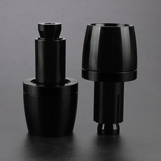 적합 오토바이 알루미늄 핸들 엔드 슬라이더 캡 플러그, 1개, 8. Black NO LOGO