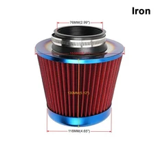 에어 인테이크 필터 3인치 버닝 76mm 블루 스테인리스 인덕션 키트, 상세설명참조, Iron Burnt Blue Red