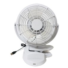 多功能USB風扇 可站立可夾式設計, 白, LG823-W