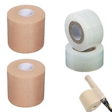 SquEqu 테니스 라켓 그립 테이프 오버그립 소프트 폼 랩 투명 방수 필름 보호 포함 라켓볼 피클볼 스쿼시 배드민턴 사냥 하키 야구 낚싯대용 2세트 119962, 1개