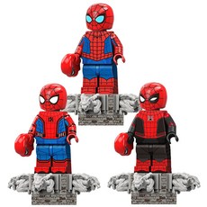 스파이더맨 3종 세트 호환블럭 브릭미니피규어 취미/수집/장식/컬렉션용 커스텀 블록피겨, 04. 스파이더맨 3종 세트(로켓), 1개