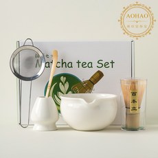 AOHAO 연한 색 차선 5PCS 세트 MATCHA WHISK, 4세트, 화이트