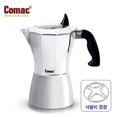 특가) 코맥 에스프레소 커피메이커(모카포트) 6컵 E3+사발이, 상세 설명 참조, 1개