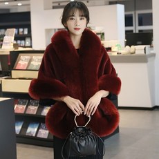 여성 셀프 웨딩 숄 모조 여우털 케이프 페이크 퍼 웨딩촬영 파티 볼레로