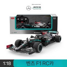 F1 RC 페라리 레이싱카 스포츠카 USB 충전 자동차 다양한브랜드모델 선물, 공식 표준, 검은색 메르세데스-벤츠 F1  1 18  배터리 모델