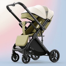 Wisesonle 嬰兒推車，輕便摺疊雙向高景觀可坐可躺推車, 【升級版】綠野仙蹤-坐躺機械調節-單手摺疊換向:如圖所示