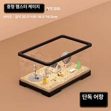 햄스터 리빙박스 햄찌집 애완동물 아크릴 사육장 하우스 투명 패키지 소형 은신처 키우기 케이, 1개, B. 파노라마 고화질 방지 탈출 씹힘 걱정 없음 중형