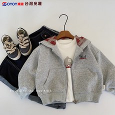 OY1 麥寶2025秋季新款 韓版兒童連帽拉鏈開衫 流行湖州織里童裝