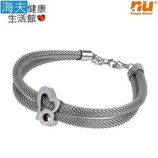 【海夫健康生活館】恩悠數位 NU 鈦鍺能量精品 愛琴海手圈-6 女款, 1個
