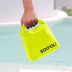 수올리 드라이백 물놀이 방수 수영 가방 비치백, 네온