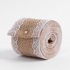 황마 레이스 띠지 화이트 포장지끈
